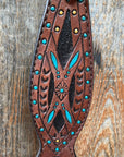 Hand Painted Two Tone One Ear Headstall/Bridle 