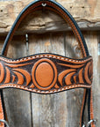 Two Tone Zebra Striped Browband Headstall/Bridle 