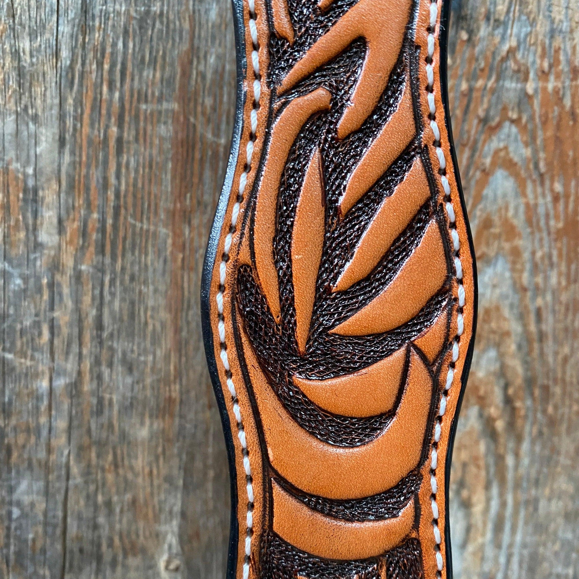 Two Tone Zebra Striped One Ear Headstall/Bridle 