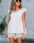 Ashley Trim Flutter Flowy Top