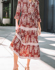 Katie Trim Tiered Maxi Dress