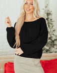 Bow Tie Backless Bubble Sleeve Sweater