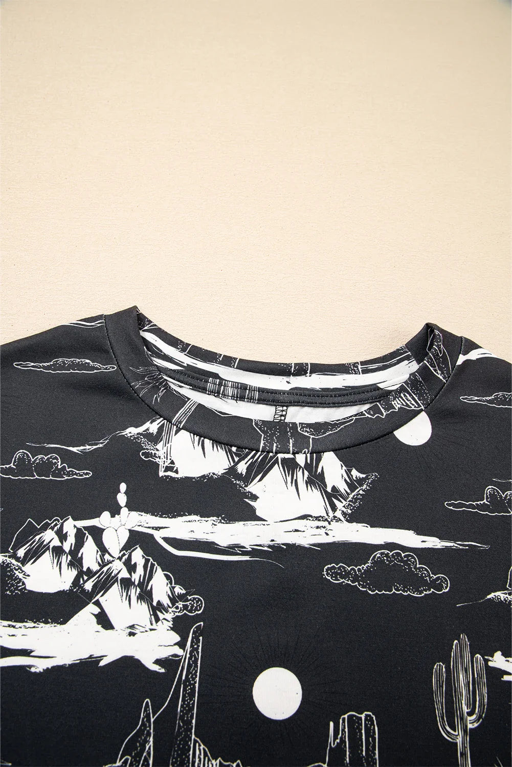 Western Desert Short Sleeve Knit Top