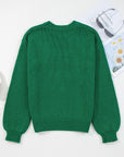 Monamara Bow Graphic Christmas Sweater