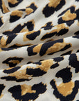 Leopard Patchwork 3/4 Sleeve Buttoned Shirt