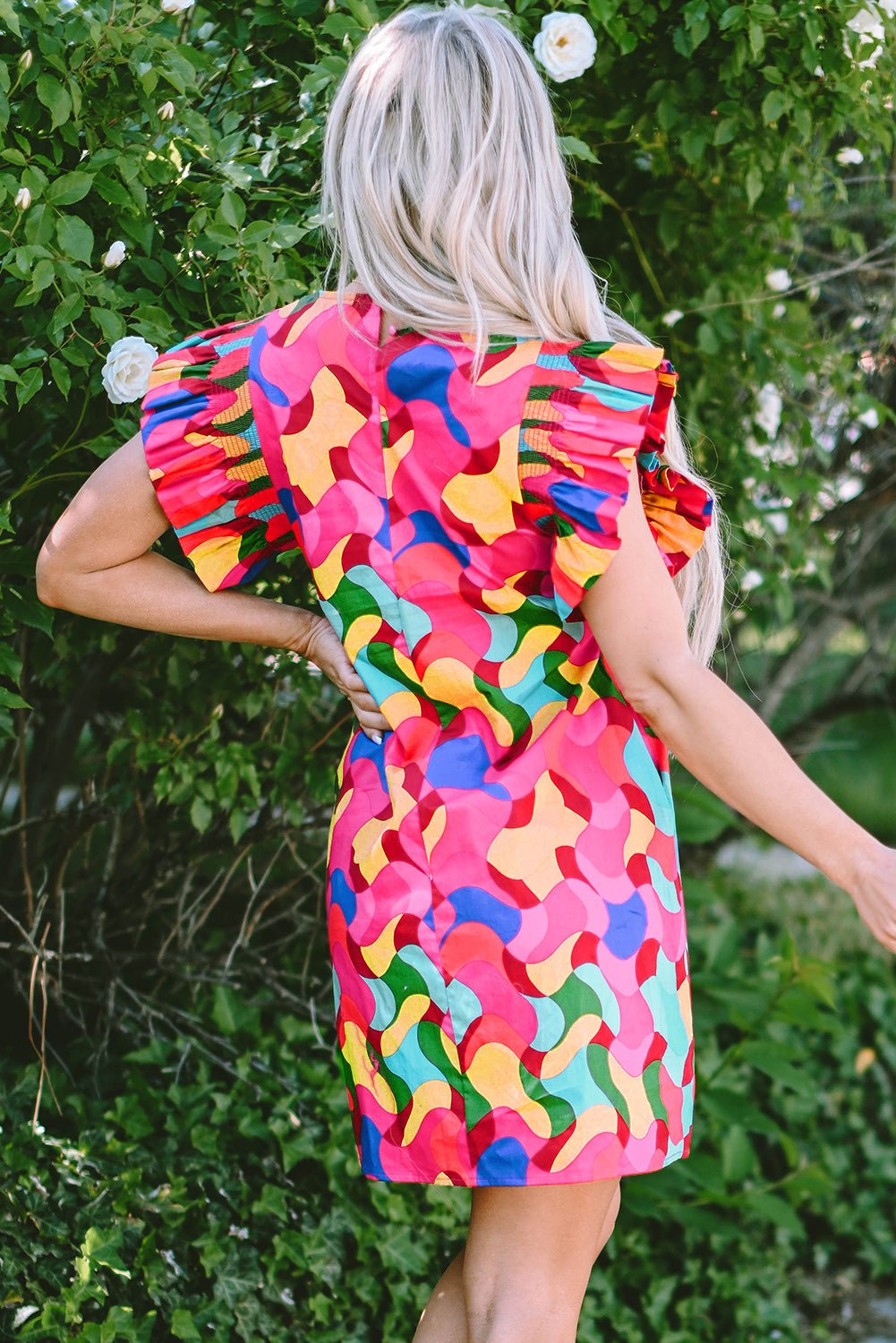Amaia Ruffle Sleeve Shift Dress