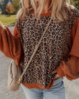 Natalie Leopard & Floral Patchwork Loose Top