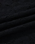 Lace Overlay Tassel Tie Short Sleeve Maxi Dress