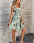 Ila Floral Knotted Strap Smocked Tiered Dress