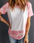 Tie Dye Bleached Short Sleeve T-Shirt