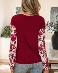 Floral Patchwork Long Sleeve Top