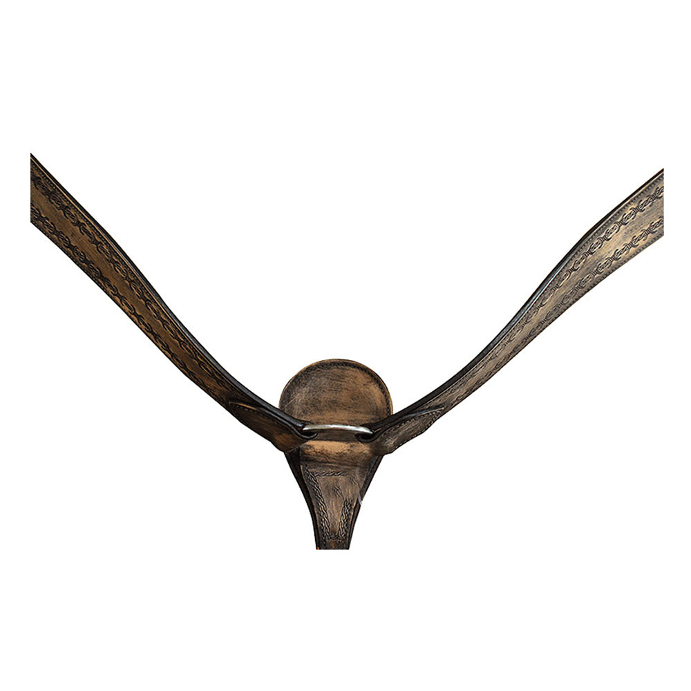 Hilason Western Horse Headstall &amp; Breast Collar Tack American Leather Rough Out