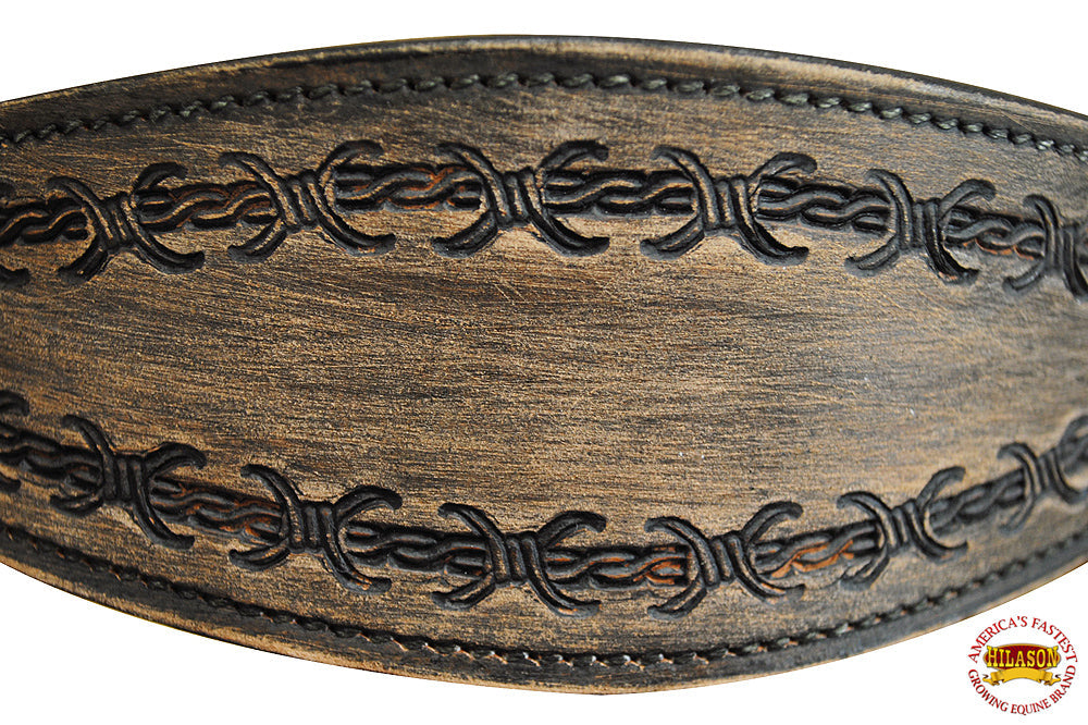 Hilason Western Horse Headstall &amp; Breast Collar Tack American Leather Rough Out