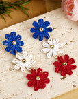 Skyler Flowers Stud Dangle Earrings