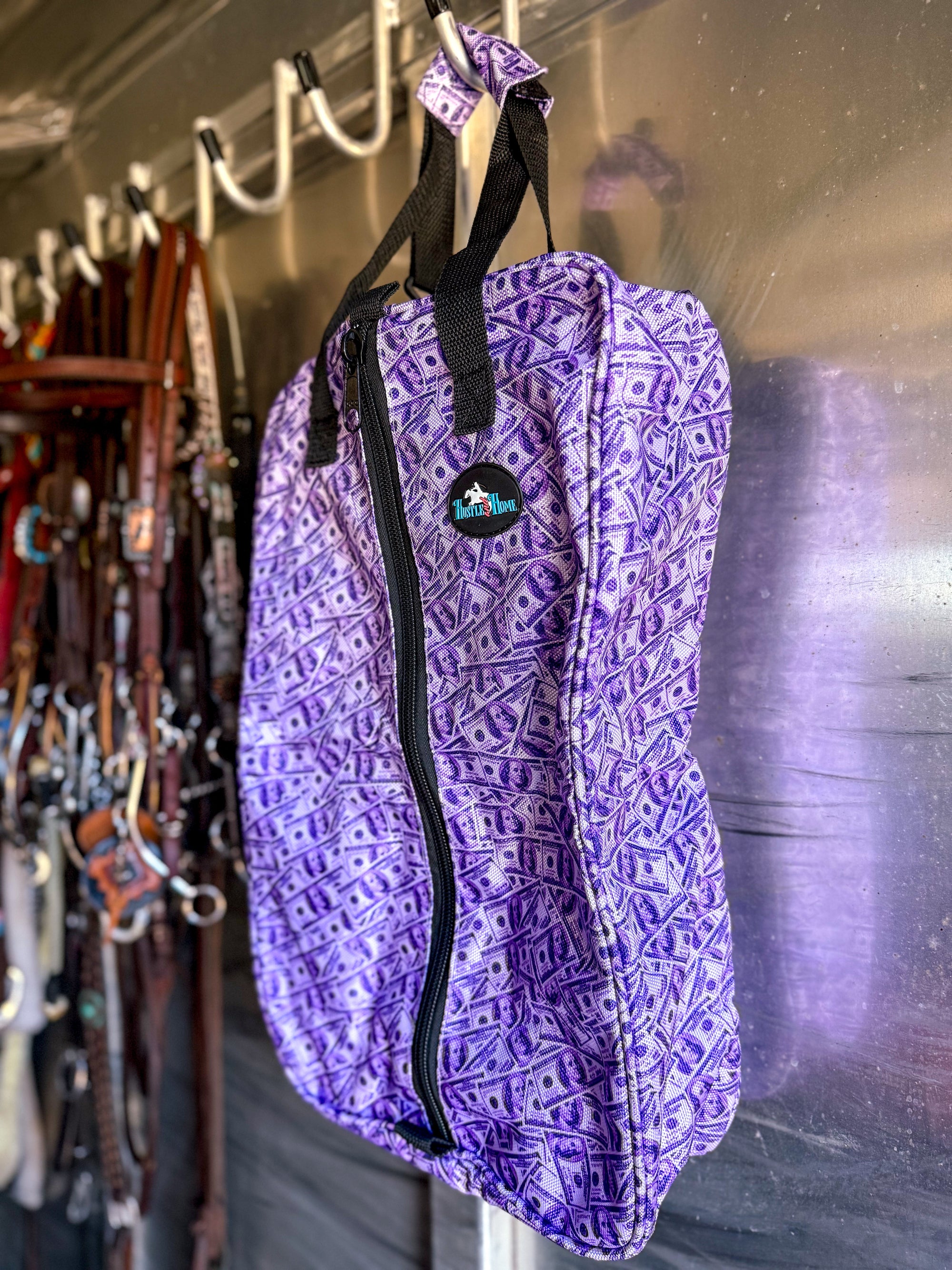 Dash for Cash (Purple) Luxury Tack Bag