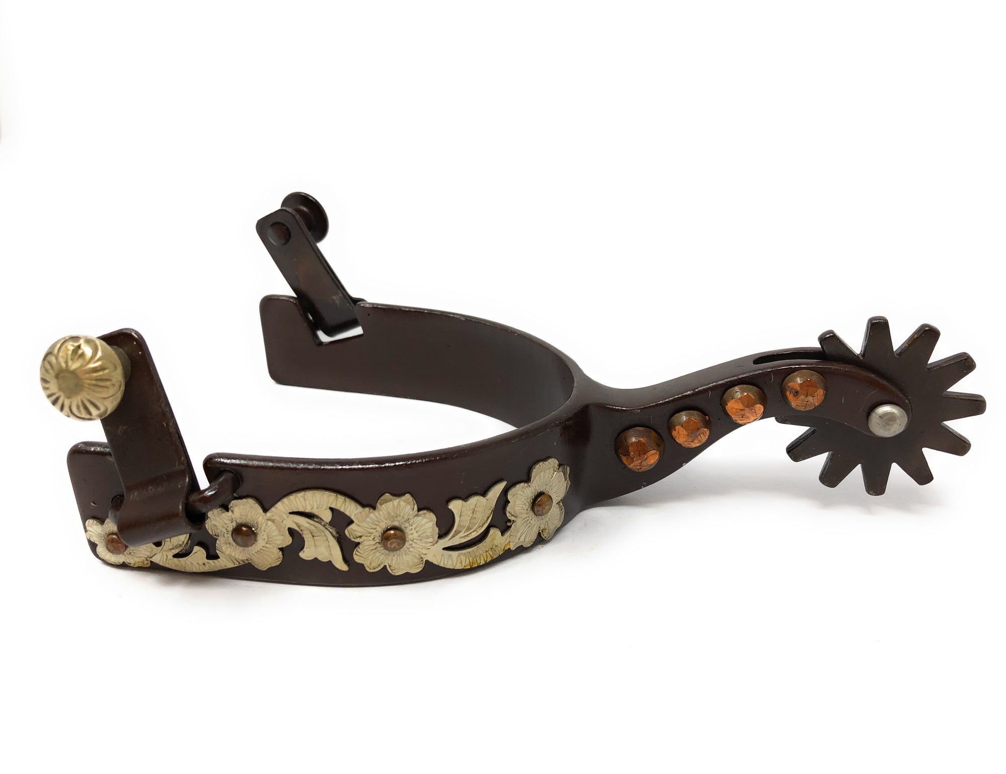 AJ Tack Men's Floral Engraved Spurs