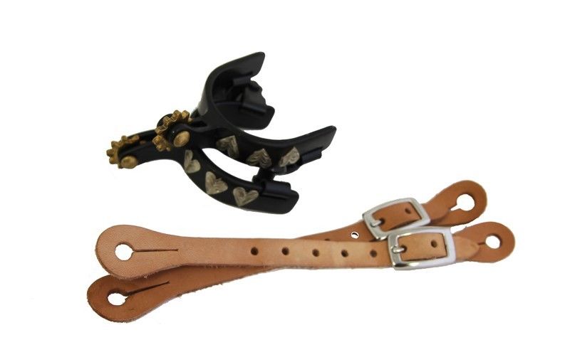 AJ Tack Baby Three Hearts Spurs &amp; Spur Straps