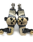 AJ Tack Ladies Antique Brown Pirate Skull Bumper Spurs with Rowels