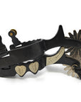 AJ Tack Youth Antique Brown Hearts Spurs