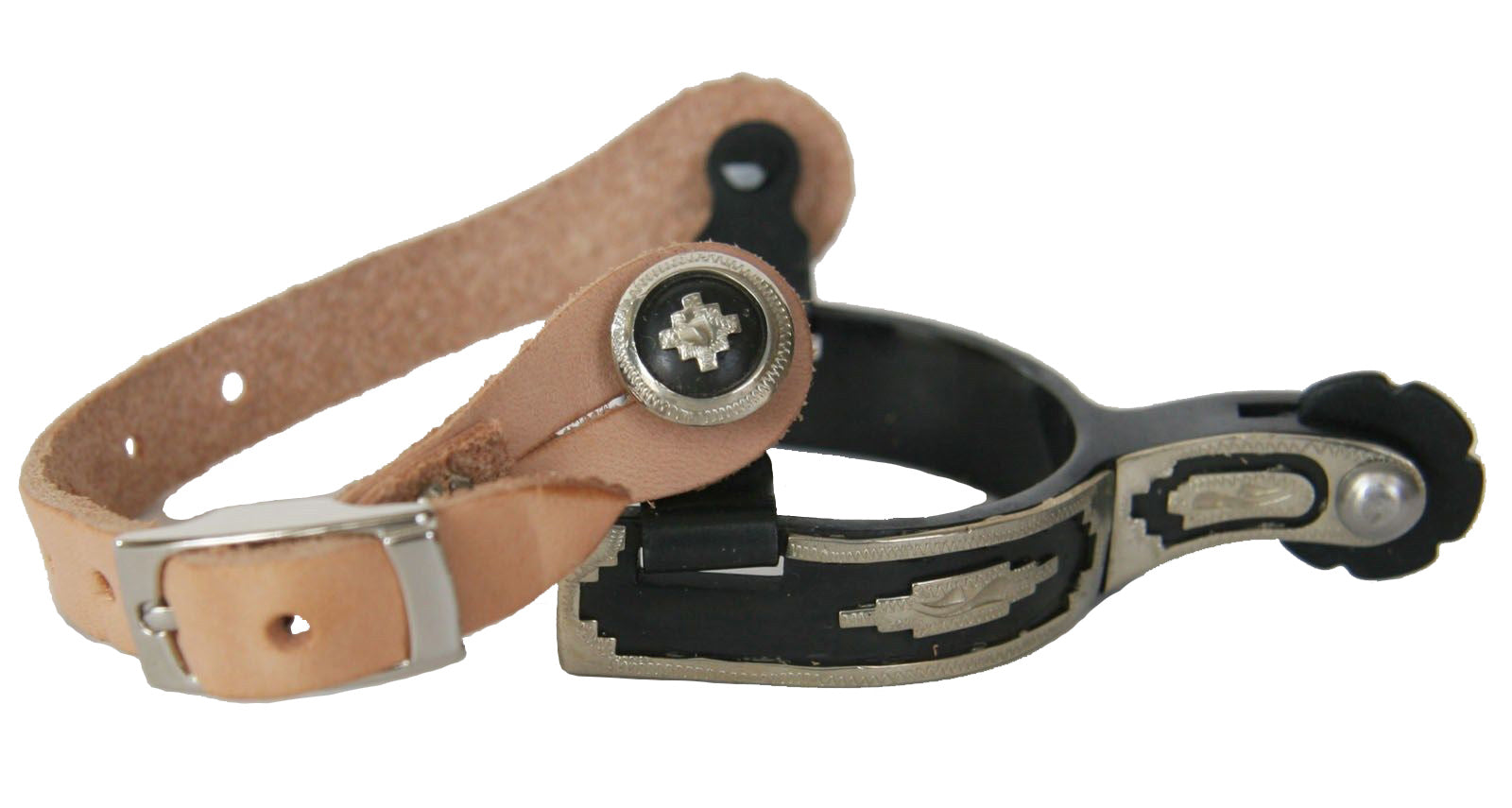 AJ Tack Baby Southwest Show Spurs &amp; Spur Straps Set