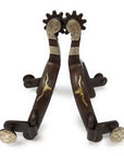AJ Tack Youth Antique Brown Longhorn Spurs