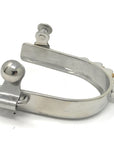 AJ Tack Ladies Stainless Steel Horizontal Rowels Bumper Spurs