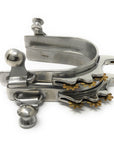 AJ Tack Ladies Stainless Steel Horizontal Rowels Bumper Spurs