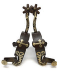 AJ Tack Ladies Antique Brown Cross Offset Spurs