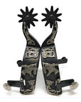 AJ Tack Men's Black Steel Reining Horse Spurs