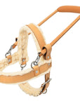 HILASON Guide Dog Harness Tan Fleece Padded Genuine Leather with Handle Tan | Dog Harness with Adjustable Straps |Fleece Dog Harness with Handle for Training | Breathable Dog Harness | Therapy Dog Harness