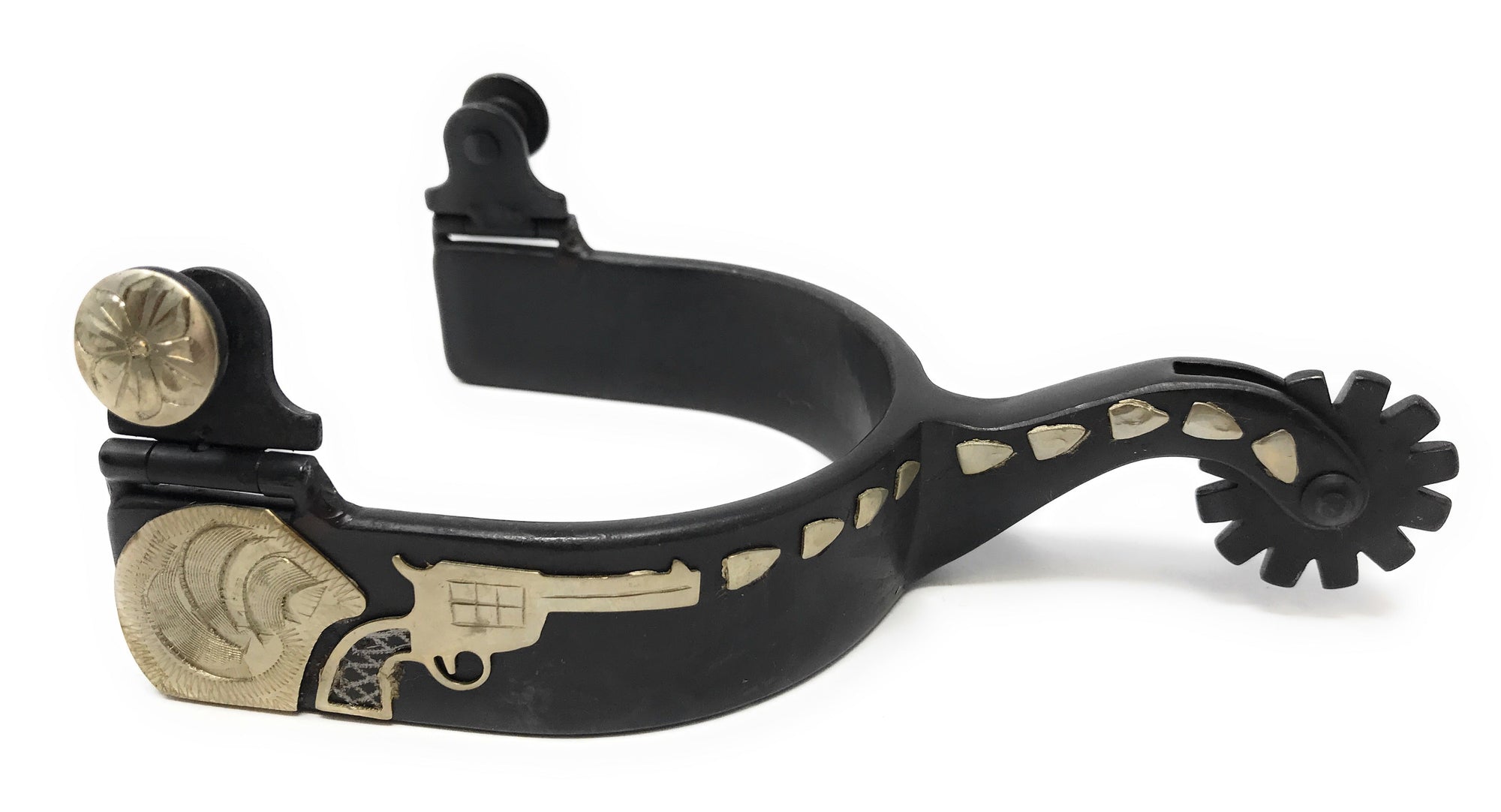 AJ Tack Men's Antique Brown Revolver Spurs