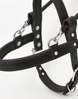 HILASON Guide Dog Harness Brown Padded Genuine Leather with Handle Brown | Dog Harness with Adjustable Straps | Dog Harness with Handle for Training | Breathable Dog Harness | Therapy Dog Harness