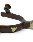AJ Tack Youth Antique Brown Steer Head Spurs Package