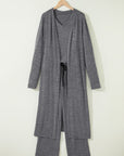 Duster Cardigan T-Shirt & Pants Lounge Set