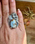 Golden Hill Turquoise Sterling Silver Ring – Size 9.5, One of a Kind