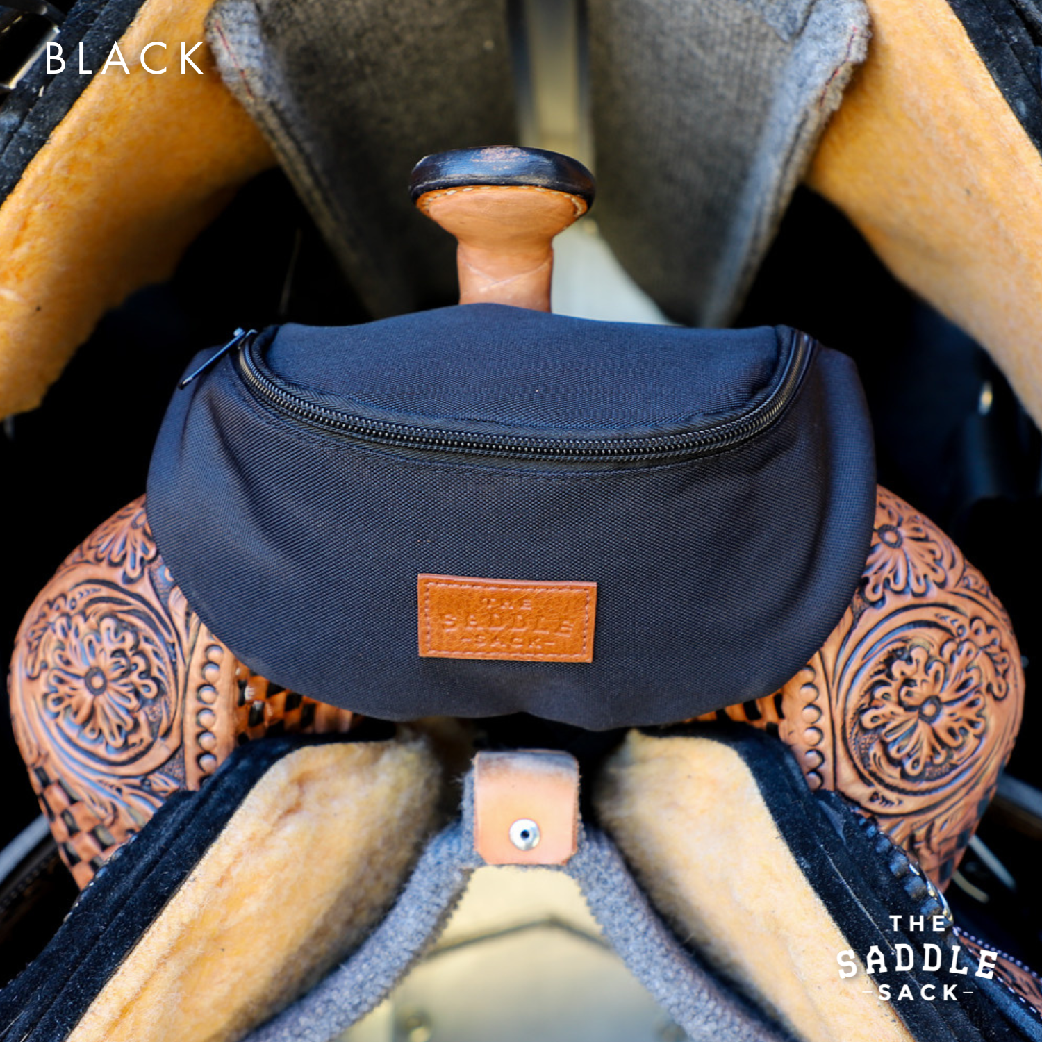 Compact Clip On Saddle Bag With Zipper Closure