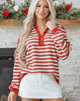 Kylalara Collared Drop Shoulder Top