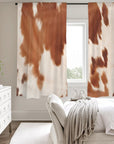 Cow Hide Print Curtains 52" x 63" Made in America