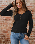 Waverly Sleeve Ribbed top Long Sleeve Top