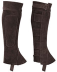 Child Medium Brown Half Suede Leather Chaps By Perris