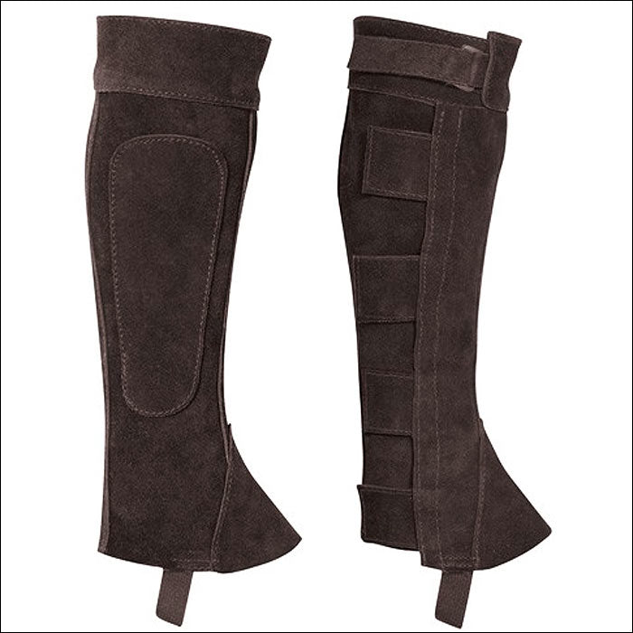 Child Small Brown Half Suede Leather Chaps By Perris
