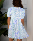 Lacey Puff Sleeve Mini Dress