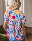 Harper Shirred Short Sleeve Blouse