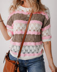 Leilani Crochet Half Sleeve Sweater
