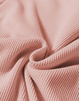 Solid Waffle Knit Long Sleeve Top