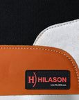 Hilason Western Wool Felt Horse Saddle Pad W/ Cowhide Leather - Black