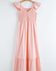 Ashlyn Flutter Sleeve Smocked Bodice Maxi Dress