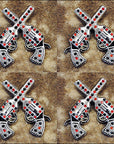 Western Screw Back Concho Crystal Bling Cross Pistol Saddle Cowgirl