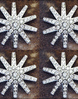 Western Screw Back Concho Clear Spur Bling Headstall Tack Cowgirl