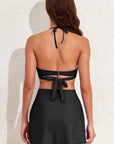 Tie Back Halter Bikini Top & Skirt Swim Set